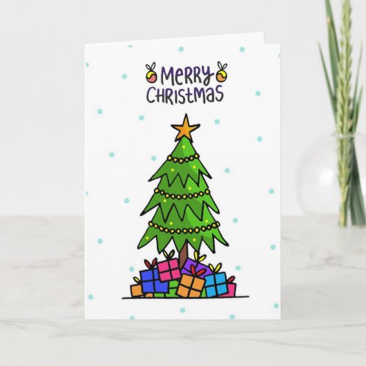 Vrolijk kerstfeest feestdagen kaart (Voorkant)