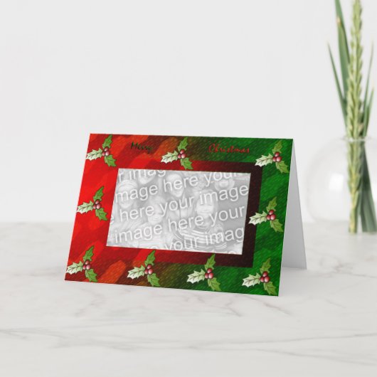 Vrolijk kerstfeest feestdagen kaart (Voorkant)