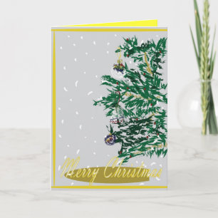 Vrolijk kerstfeest feestdagen kaart