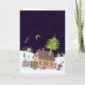 Vrolijk kerstfeest feestdagen kaart (Achterkant)