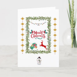 Vrolijk kerstfeest feestdagen kaart