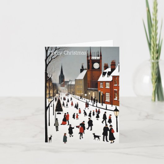 Vrolijk kerstfeest feestdagen kaart (Voorkant)