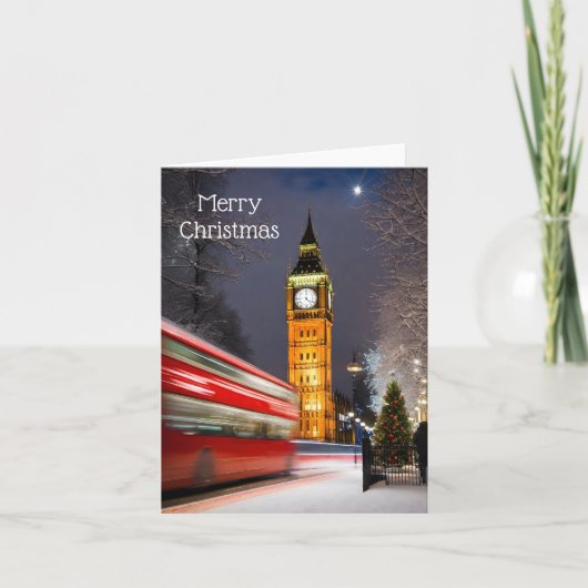 Vrolijk kerstfeest feestdagen kaart (Voorkant)