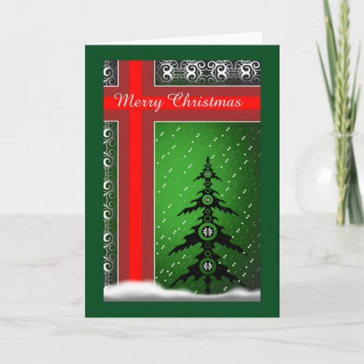 Vrolijk kerstfeest feestdagen kaart (Voorkant)