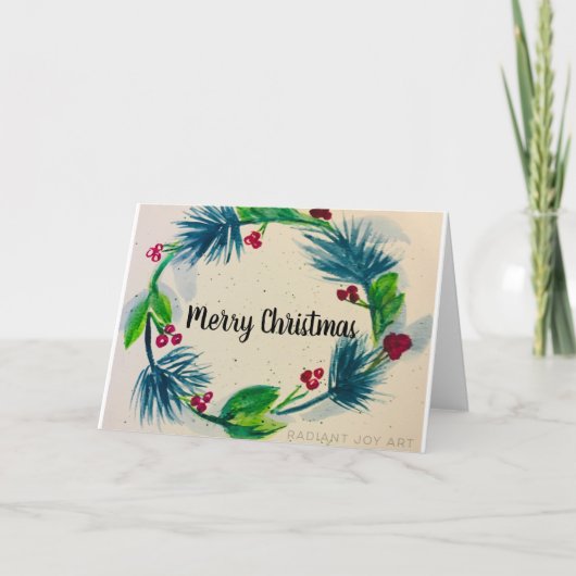 Vrolijk kerstfeest feestdagen kaart (Voorkant)