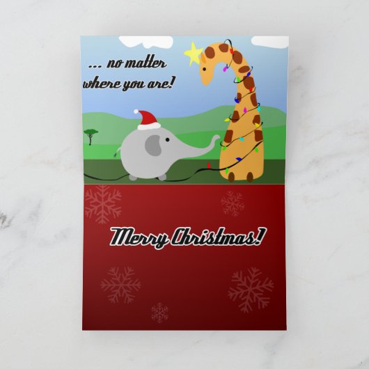 Vrolijk kerstfeest feestdagen kaart (Binnen)