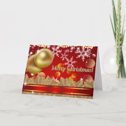 Vrolijk kerstfeest feestdagen kaart (Voorkant)