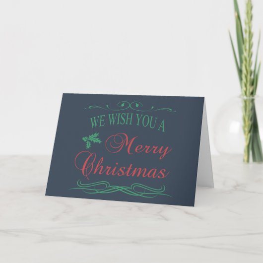 Vrolijk kerstfeest feestdagen kaart (Voorkant)