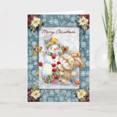 Vrolijk kerstfeest feestdagen kaart (Voorkant)