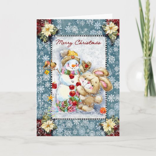 Vrolijk kerstfeest feestdagen kaart (Voorkant)