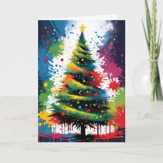 Vrolijk kerstfeest feestdagen kaart (Voorkant)