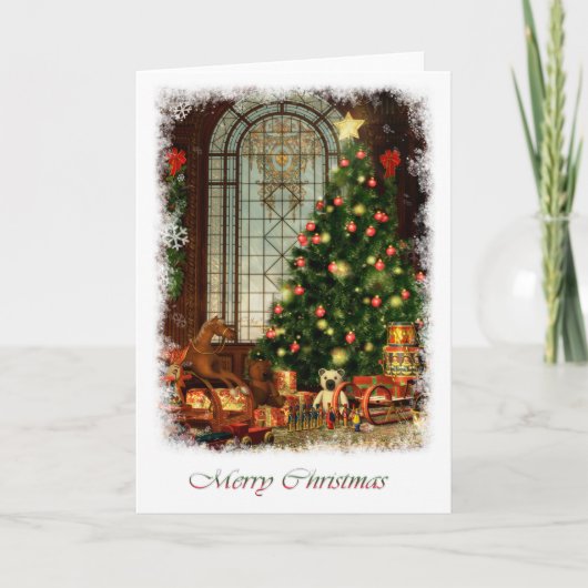 Vrolijk kerstfeest feestdagen kaart (Voorkant)