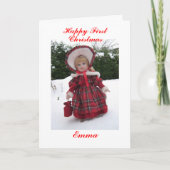 Vrolijk Kerstfeest Feestdagen Kaart (Voorkant)