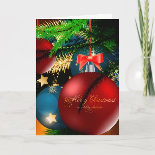 Vrolijk kerstfeest feestdagen kaart (Voorkant)