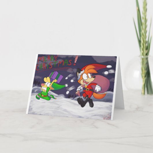 Vrolijk kerstfeest feestdagen kaart (Voorkant)