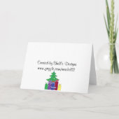 Vrolijk kerstfeest feestdagen kaart (Achterkant)