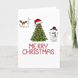 Vrolijk kerstfeest feestdagen kaart