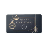 Vrolijk kerstfeest Feestdagen Moderne zakelijke Lo Etiket (Voorkant)