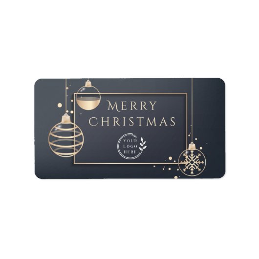 Vrolijk kerstfeest Feestdagen Moderne zakelijke Lo Etiket (Voorkant)