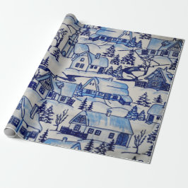 Vrolijk kerstfeest Feestdagen Olde-World Winter Vi Cadeaupapier