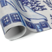 Vrolijk kerstfeest Feestdagen Olde-World Winter Vi Cadeaupapier (Rol Hoek)