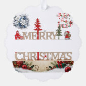 Vrolijk kerstfeest Feestdagen Ornament Kaart (Achterkant)