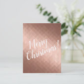 Vrolijk kerstfeest feestdagen roos gouden kerkseiz briefkaart (Staand voorkant)