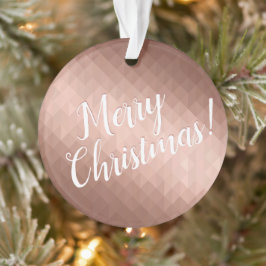 Vrolijk kerstfeest feestdagen roos gouden smakelij ornament