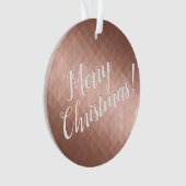 Vrolijk kerstfeest feestdagen roos gouden smakelij ornament (voorkant)