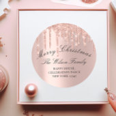 Vrolijk kerstfeest Feestdagen RSVP Roos Classy Dri Ronde Sticker