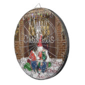 Vrolijk kerstfeest feestdagen ver van huis Geïnspi Dartbord (Voorkant Rechts)