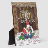 Vrolijk kerstfeest feestdagen ver van huis Geïnspi Fotoplaat (Zijkant)