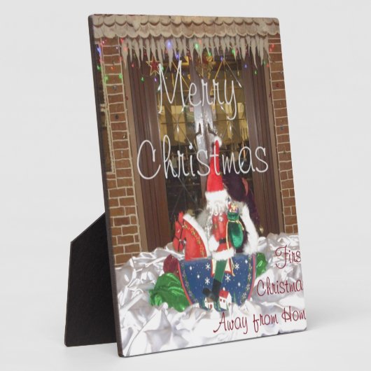 Vrolijk kerstfeest feestdagen ver van huis Geïnspi Fotoplaat (Zijkant)