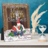 Vrolijk kerstfeest feestdagen ver van huis Geïnspi Fotoplaat (Zijkant)