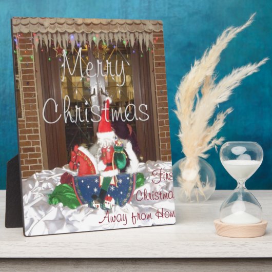 Vrolijk kerstfeest feestdagen ver van huis Geïnspi Fotoplaat (Zijkant)