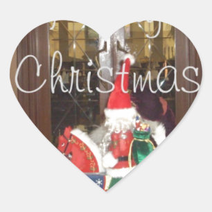 Vrolijk kerstfeest feestdagen ver van huis Geïnspi Hart Sticker