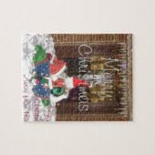 Vrolijk kerstfeest feestdagen ver van huis Geïnspi Legpuzzel (Horizontaal)