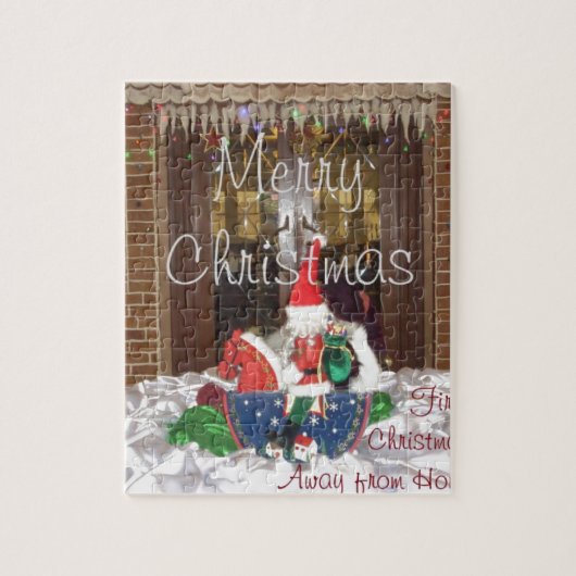 Vrolijk kerstfeest feestdagen ver van huis Geïnspi Legpuzzel (Verticaal)