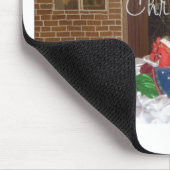 Vrolijk kerstfeest feestdagen ver van huis Geïnspi Muismat (Hoek)