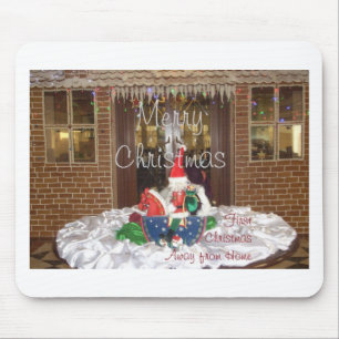 Vrolijk kerstfeest feestdagen ver van huis Geïnspi Muismat