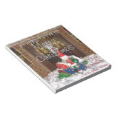 Vrolijk kerstfeest feestdagen ver van huis Geïnspi Notitieblok (Schuin)