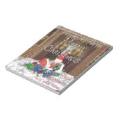 Vrolijk kerstfeest feestdagen ver van huis Geïnspi Notitieblok (Linkerzijde)