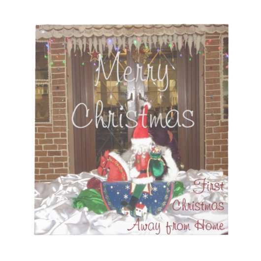 Vrolijk kerstfeest feestdagen ver van huis Geïnspi Notitieblok (Voorkant)