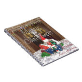 Vrolijk kerstfeest feestdagen ver van huis Geïnspi Notitieboek (Rechterzijde)