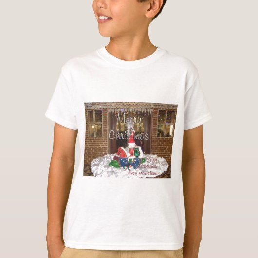 Vrolijk kerstfeest feestdagen ver van huis Geïnspi T-shirt (Voorkant)