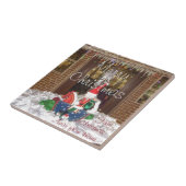 Vrolijk kerstfeest feestdagen ver van huis Geïnspi Tegeltje (Zijkant)