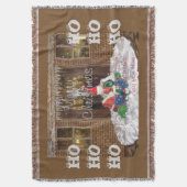 Vrolijk kerstfeest Feestdagen weg van huis Collect Deken (Voorkant Verticaal)