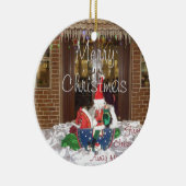 Vrolijk kerstfeest Feestdagen weg van huis Collect Keramisch Ornament (Rechts)