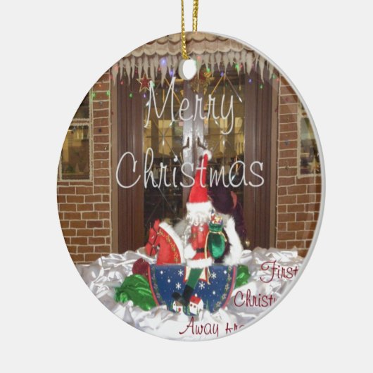 Vrolijk kerstfeest Feestdagen weg van huis Collect Keramisch Ornament (Links)