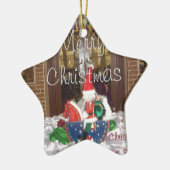 Vrolijk kerstfeest Feestdagen weg van huis Collect Keramisch Ornament (Links)